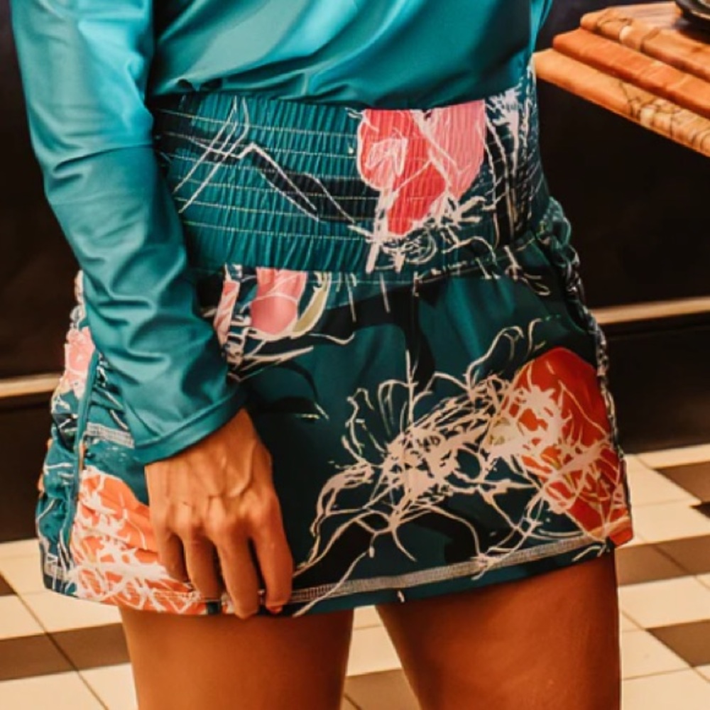 The Bubble Lifestyle Prince Floral Tennis‎ Golf Sport Floral Ruffle Skirt Skort